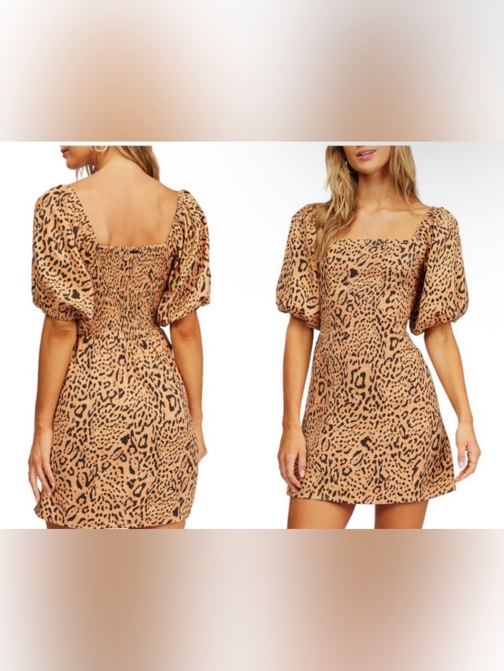 Billabong Leopard Print Paradise Mini Dress - Small